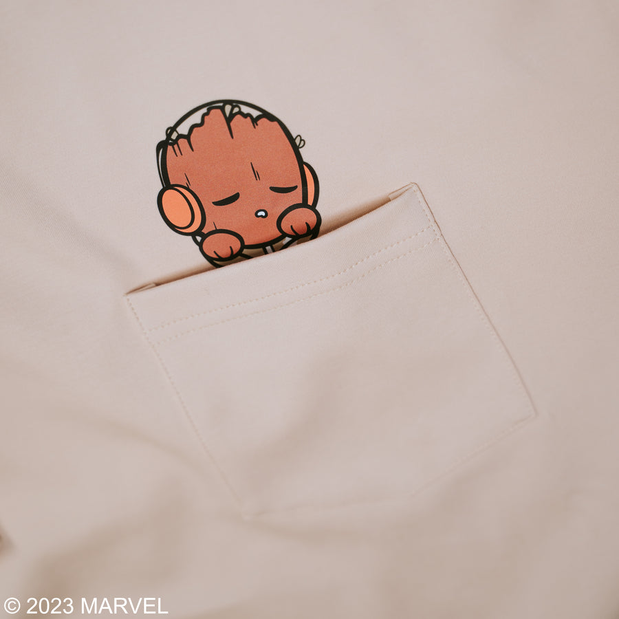 Marvel Groot x Ebiko Pastel Pocket Tee