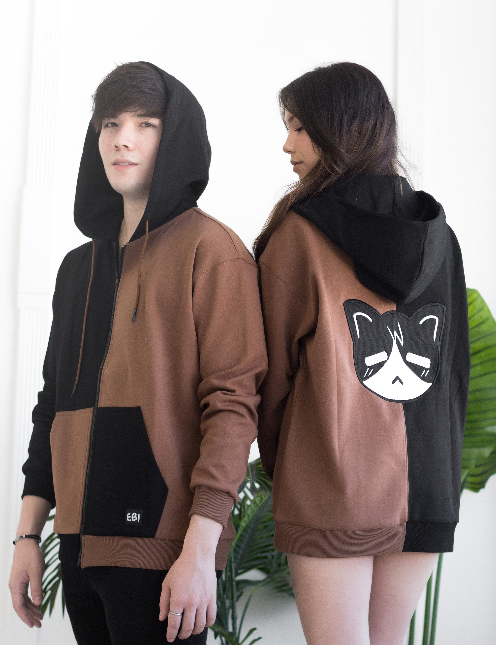 EBI S HALF HALF HOODIE